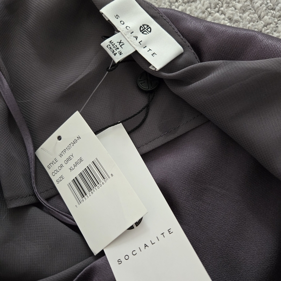 NWT Socialite Gray Satin Camisole XL - Picture 4 of 10